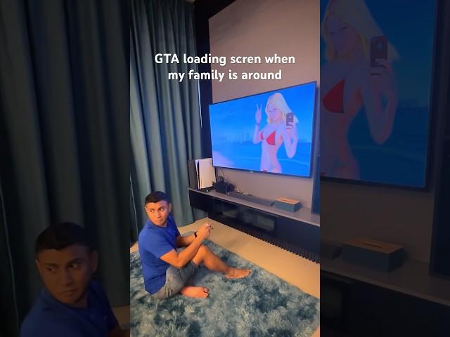 GTA loading screen when family is around, the struggle is real  | GTA 5 Gamers #gta5 #ps5