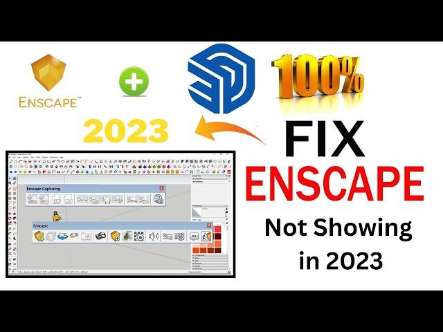 How to fix Enscape not showing in Sketchup 2023 | Enscape extension not detected in SketchUp 2023