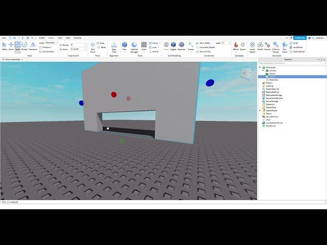 Roblox studio Как можно сделать дырку в стене