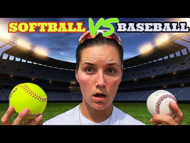 SOFTBALL VS BASEBALL!!