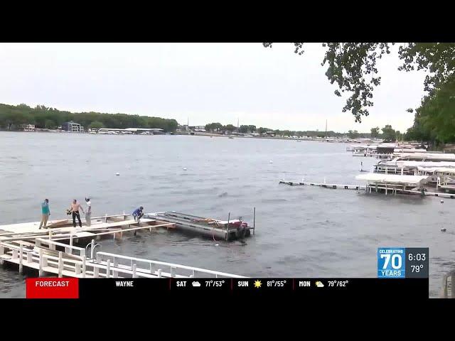 Okoboji community cleans up after high water levels and winds cause damage