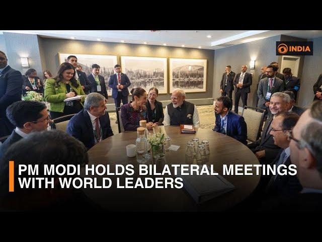 PM Modi holds bilateral meetings with world leaders | More updates | DD India Live