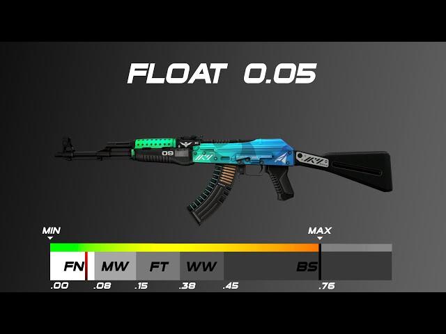 CSGO AK-47 | Ice Coaled - Skin wear/float