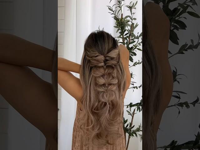 romantic half up hairstyle 