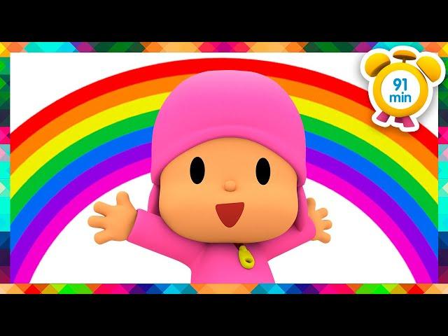  POCOYO ENGLISH - The Rainbow (Learn the 7 Colors)  91min Full Episodes |VIDEOS &CARTOONS for KIDS