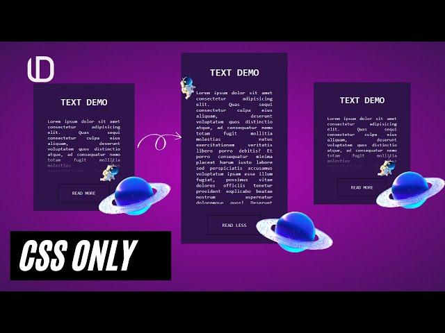 How To Create a Read More Read Less Button using CSS only