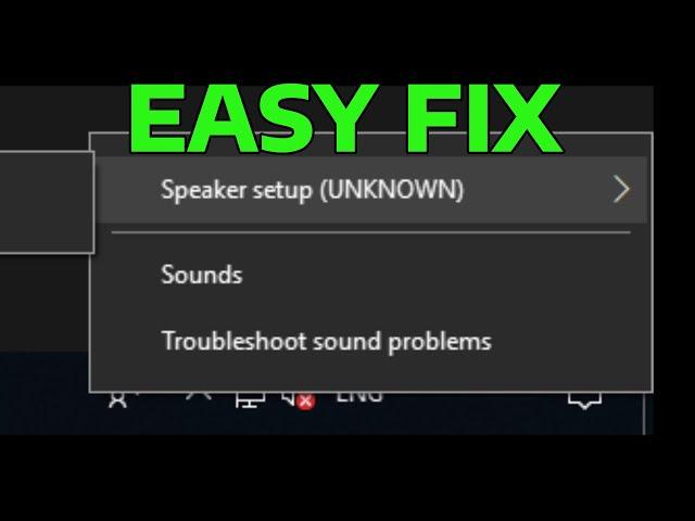 How To Fix Speaker Setup Unknown Error in Windows