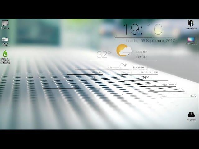 Windows 10 customizing Simplic 2 rainmeter skin