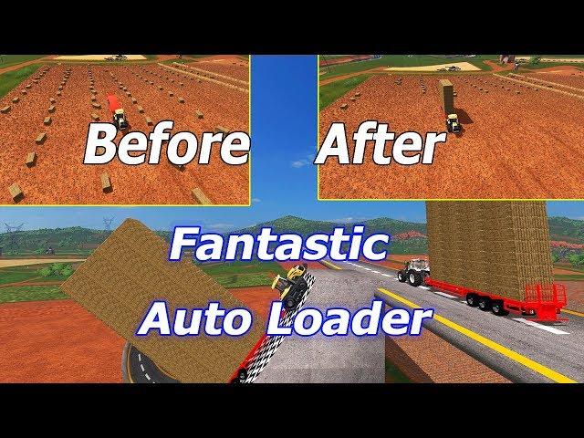 Farming Simulator 17 : Before VS After- Fantastic Auto Loader - Just one key to collect the bales!!!