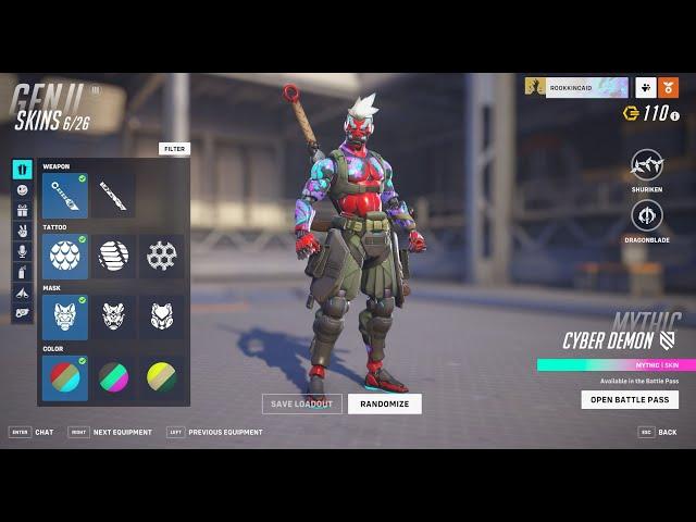 Overwatch 2 Level 80 Battle Pass - Genji Skin