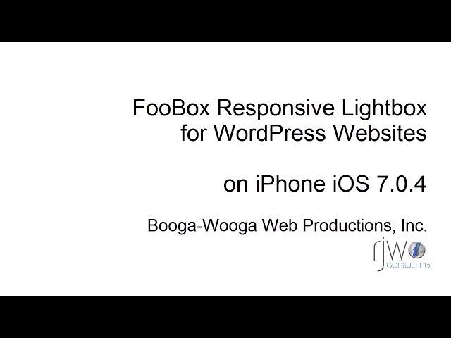 FooBox Responsive Lightbox for WordPress Websites on iPhone