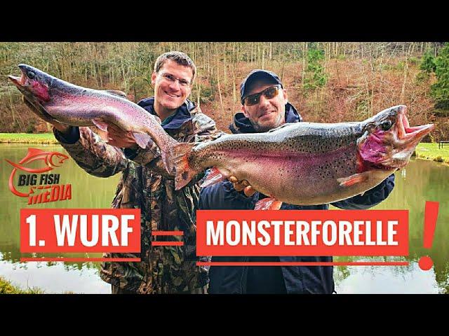 MONSTER-FORELLE mit dem ersten Wurf - Waldemar räumt ab und Gregor legt nach | mit GEWINNSPIEL