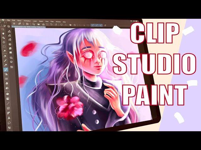 Впервые рисую в CLIP STUDIO PAINT / Худшая программа для рисования на iPad? / ОБЗОР