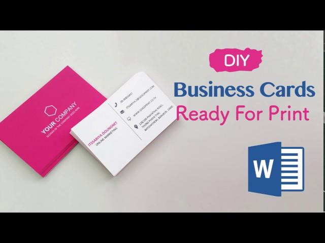 How to Create Your Business Cards in Word - Professional and Print-ready in 4 Easy Steps!