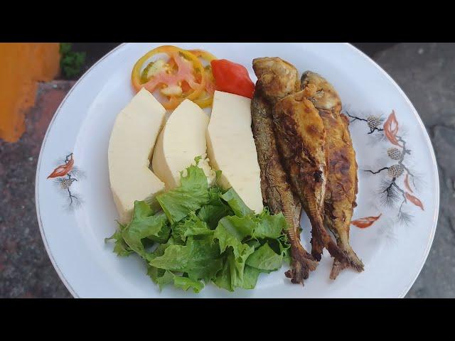 The National Dish of St. Vincent and the Grenadines//Roasted Breadfruit and Fried Jack Fish