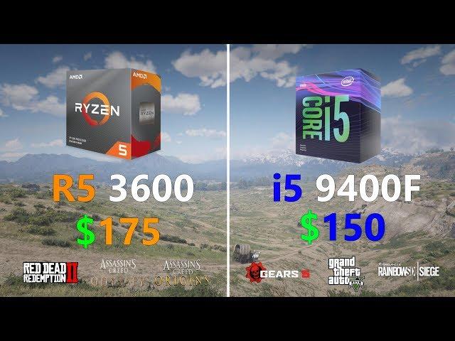 Ryzen 5 3600 vs i5 9400F (RTX 2060) Test in 6 Games