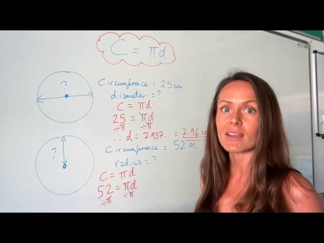 The Maths Prof: Find Radius & Diameter from Circumference