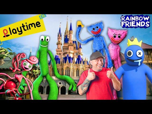 MOMMY LONG LEGS & HUGGY WUGGY and Rainbow Friends In Disney World (THE MOVIE)