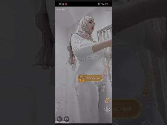 hijab pamer belahan bigo live