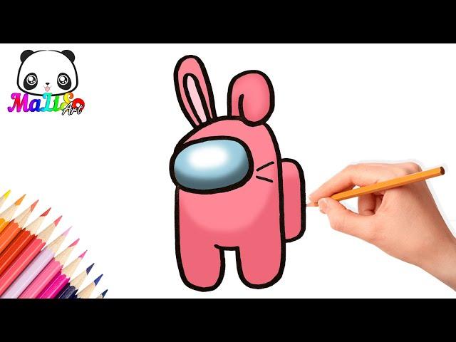 Как нарисовать Амонг Ас зайку | How to draw Among Us Bunny | Як намалювати Амонг Ас зайчика