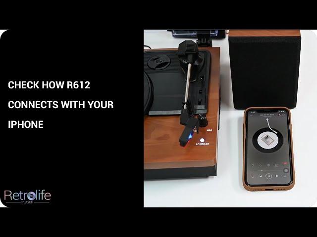 Retrolife | How use the phone's bluetooth to connect to the record player's speakers easily?