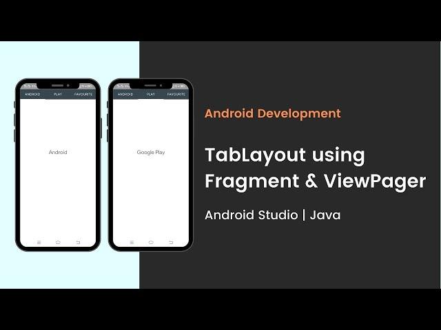 Android Tab Layout using Fragments and ViewPager | Android Studio | Java