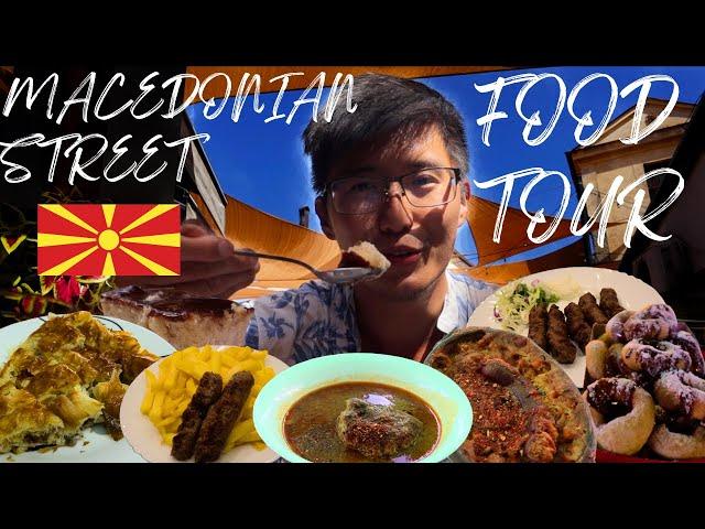 NORTH MACEDONIAN  STREET FOOD TOUR - TAVCE GRAVCE, KROFI, BUREK + TRILECE in Skopje, Macedonia!