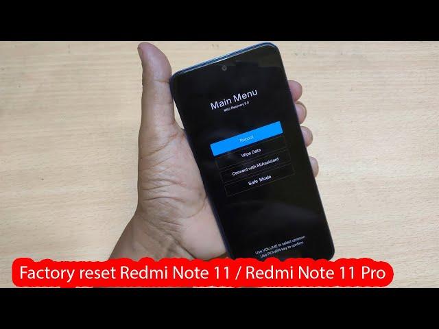 How to factory reset Redmi note 11 / Note 11 Pro