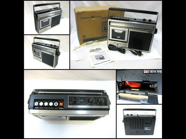 National Panasonic RX-1450A FM AM Radio Cassette Recorder with Box Manual