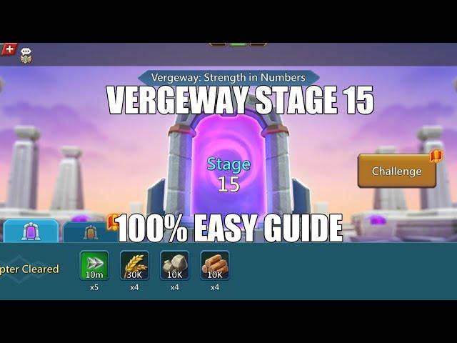 Lords mobile Vergeway Stage 15|Vergeway Strength In Numbers Stage 15 Easiest Guide