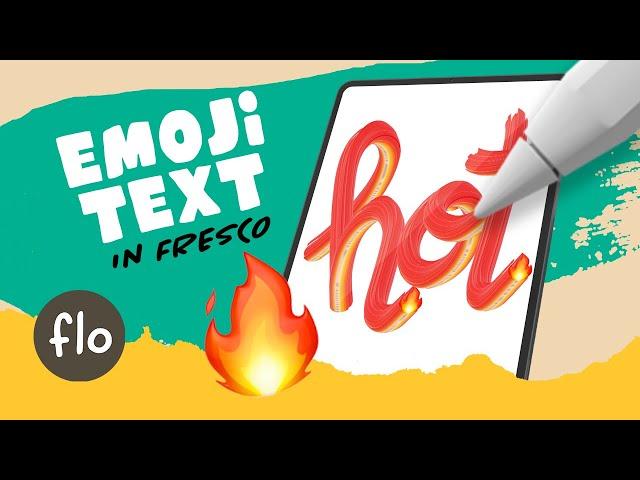 3D Emoji Text in Adobe Fresco #Shorts - Quick Tutorial