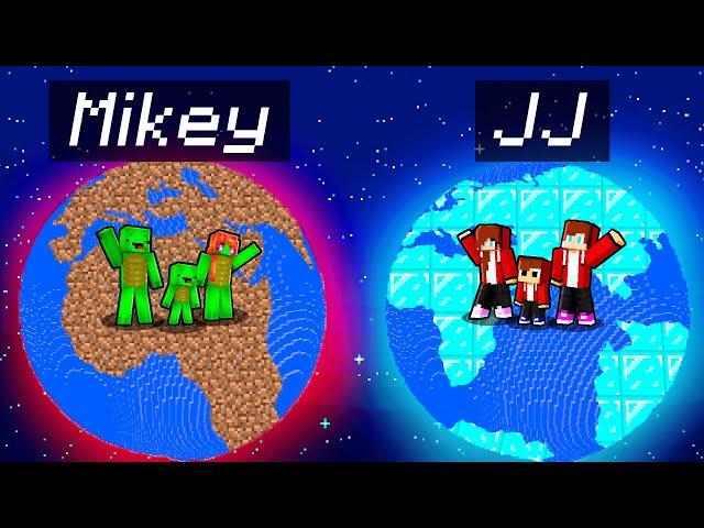 Mikey Family Poor vs JJ Family Rich Planet Survival Battle in Minecraft (Maizen)