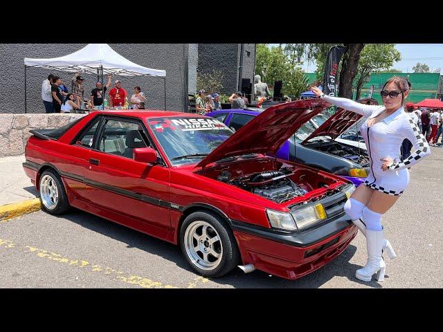 Nissan B13, March y Honda en Car Show JDM