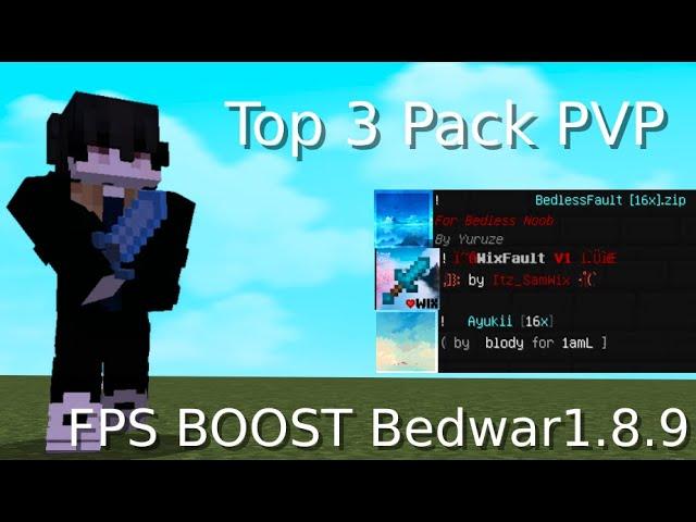 Top3 Pack pvp 16x boost  fps 1.8.9|Bedwar 3fmc