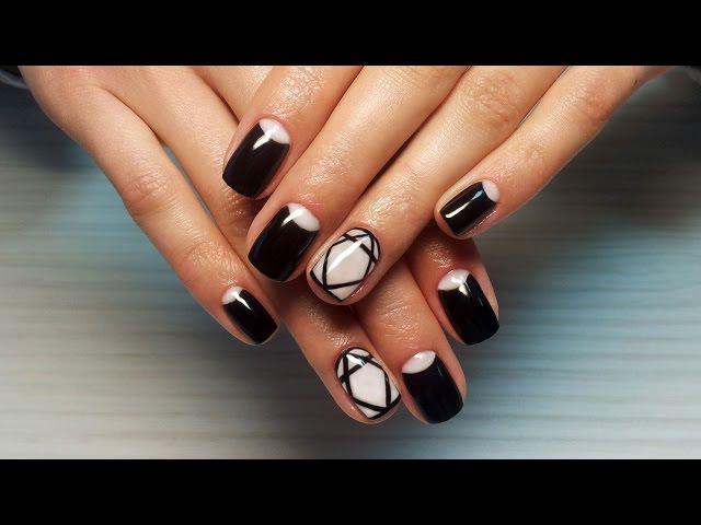 Дизайн ногтей гель-лак Shellac - роспись ногтей (уроки дизайна ногтей nail art design tutorial)