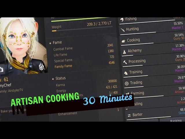 BDO Cooking in 2020 Part 1 - From Beginner 0 To Guru Hero! Mastery, mass cooking, b0 to a2 guide!