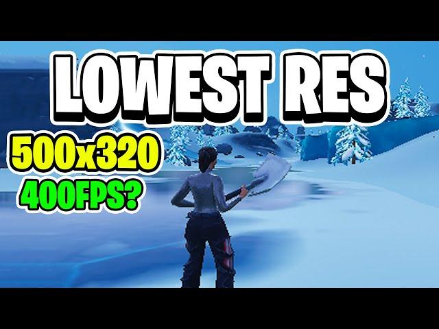 The Lowest Resolution in Fortnite *500x320*  Fortnite Chapter 4 (INSANE RES)