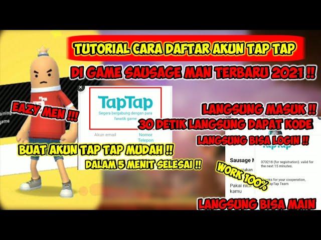 TUTORIAL CARA DAFTAR MASUK MENGGUNAKAN AKUN GOOGLE ATAU TAP TAP DI GAME SAUSAGE MAN