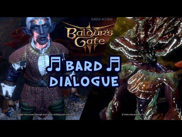 Baldur's Gate 3 Patch 8:  Bard Dialogue for Myconid 