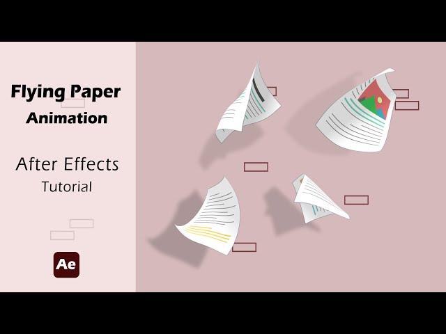 After Effects Tutorial | Flying Paper Animation