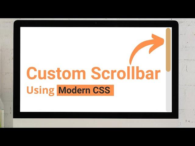 Create a custom scrollbar with modern CSS, apply to specific element only