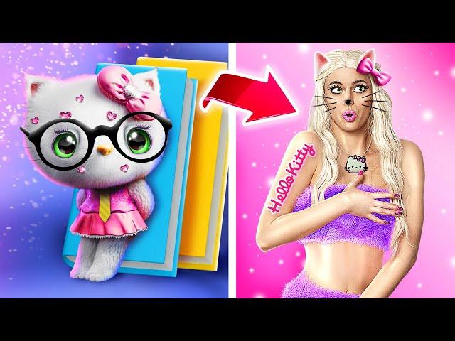 From Nerd To Popular Hello Kitty / Extreme Makeover with Gadgets from Tik Tok