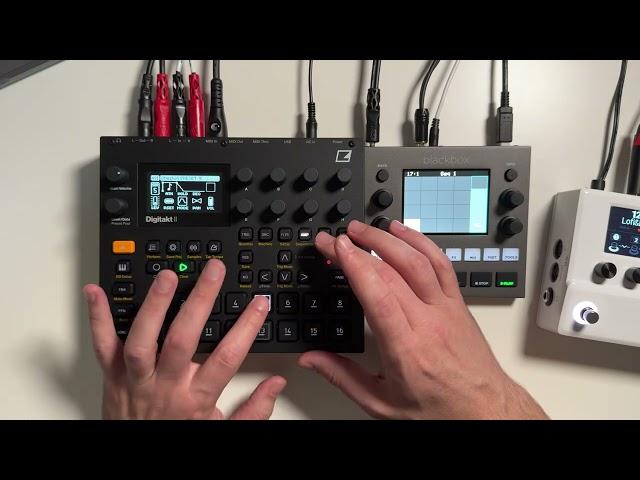 Making a guitar based soul track from scratch- Digitakt II, blackbox, and HX Stomp