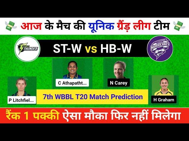 Sydney Women vs Hobart Women, ST-W vs HB-W Dream11 Analysis, Match Prediction, ST-W vs HB-W, WBBL