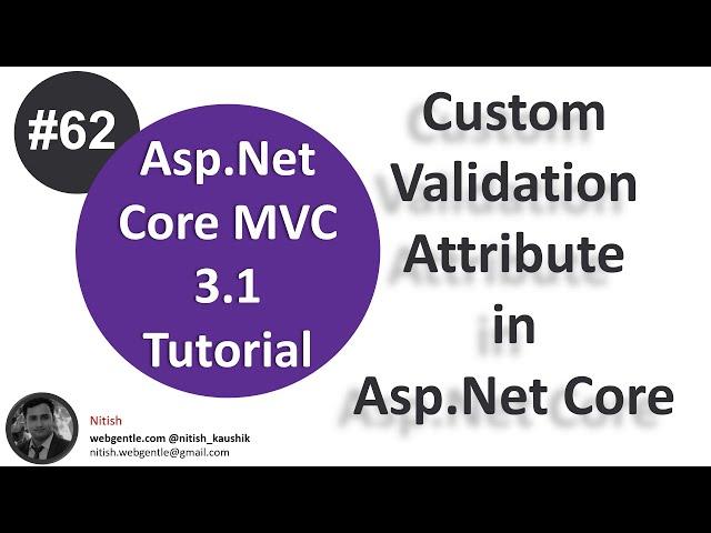 (#62) Custom Validation Attribute in asp.net core | Asp.Net Core tutorial