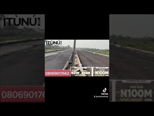 Itunu City Estate Opp Lekki Int'l Airport Lagos Residential/Commercial Land With C of O For Sale