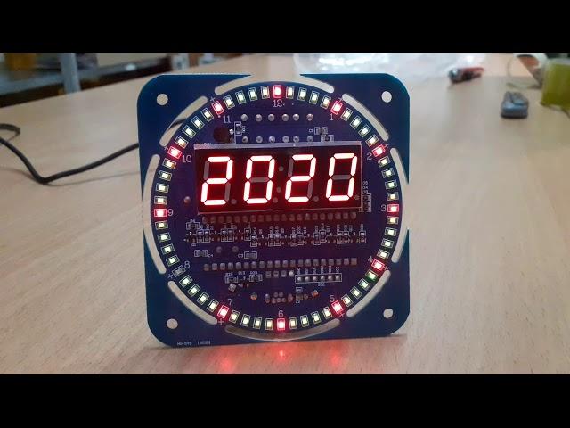 LED-часы на DS1302 с аналоговой стрелкой и датчиком температуры DS18B20