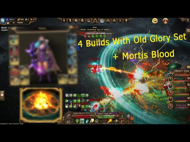 4 Builds With Old Glory Set | Mortis Blood | Drakensang Online | Maszive