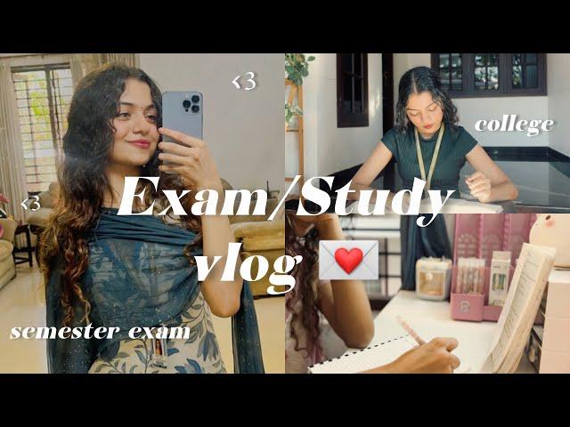 Study & Exam vlog | Hansika Krishna , exam at college , Semester 1 exams