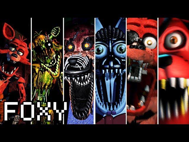 Evolution of Foxy in FNAF (2014-2018)